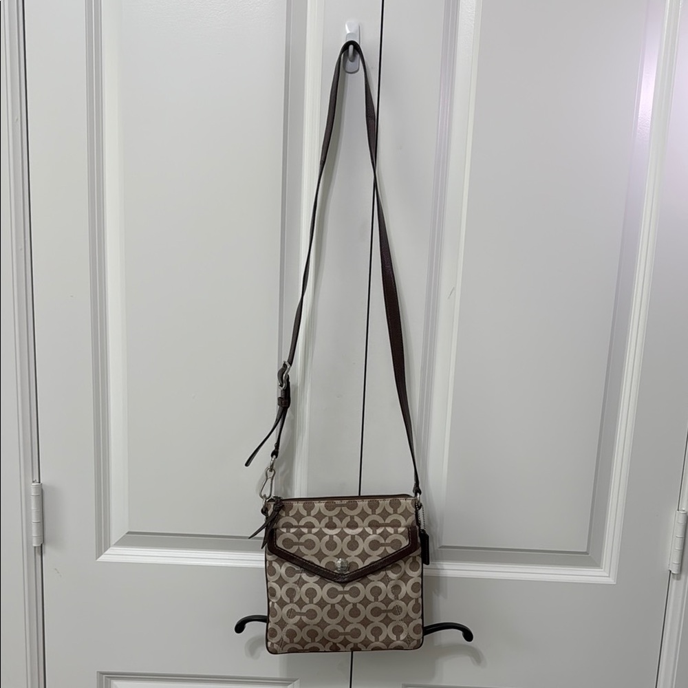 Brown Canvas Crossbody letterbag style Bag - VGUC!!!!